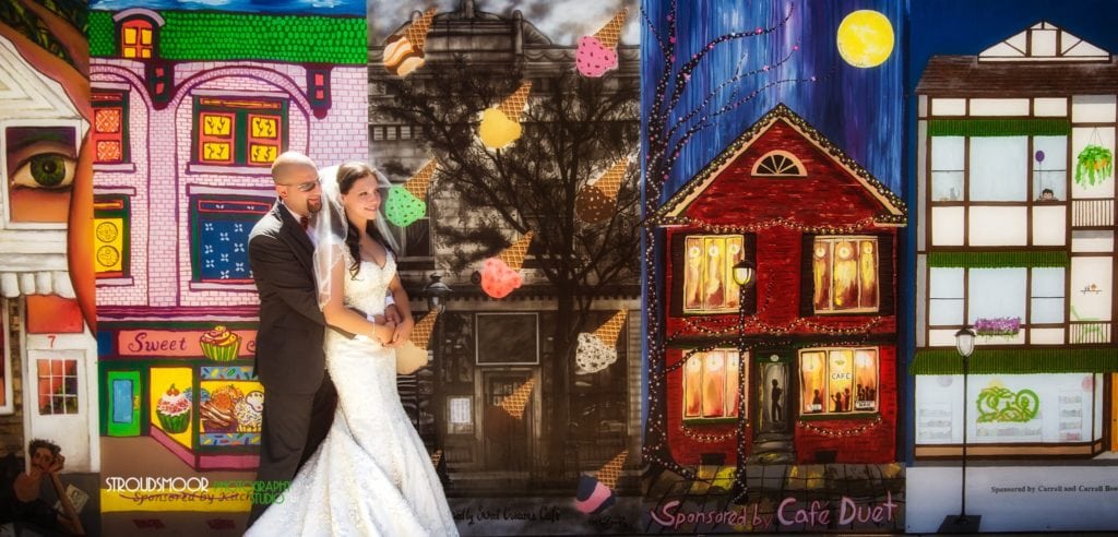 pop street gallery wedding photo