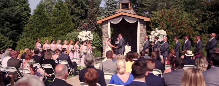 Wedding ceremony - outdoor wedding - Pocono wedding