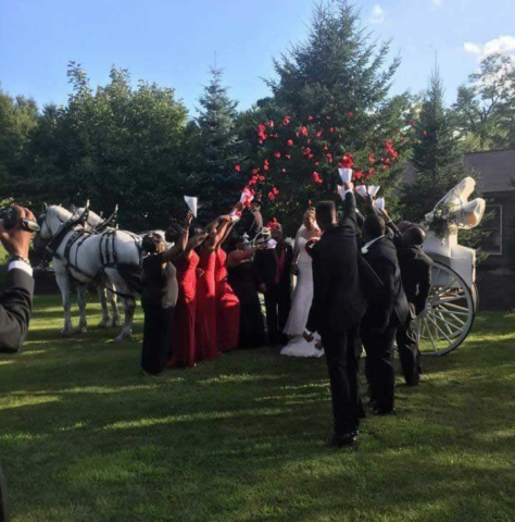Wedding ceremony - outdoor wedding - Pocono wedding