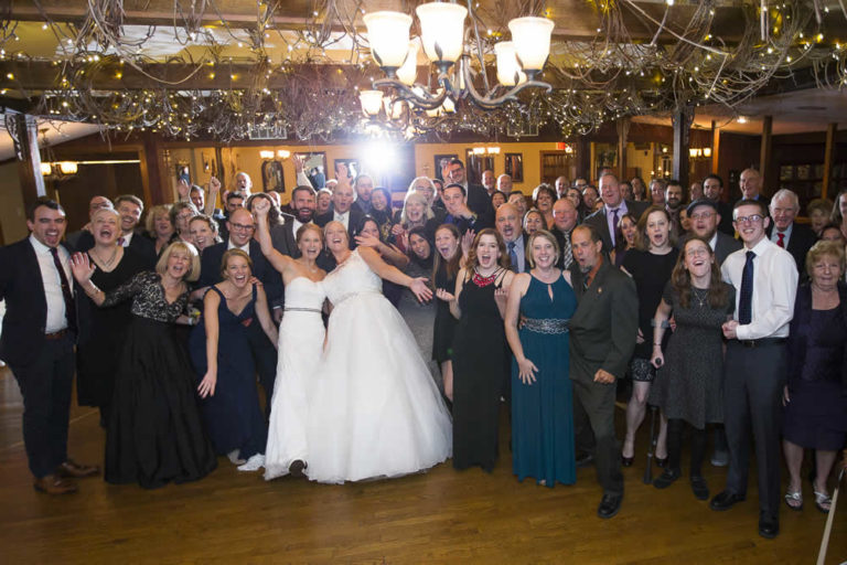 Wedding reception - guests posing