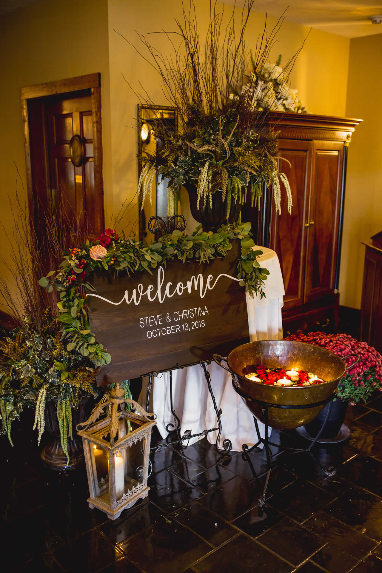 Welcoming floral and decor