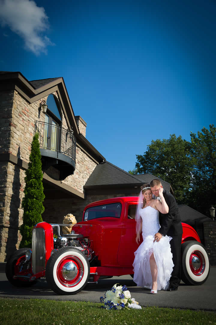 Bride and groom terraview