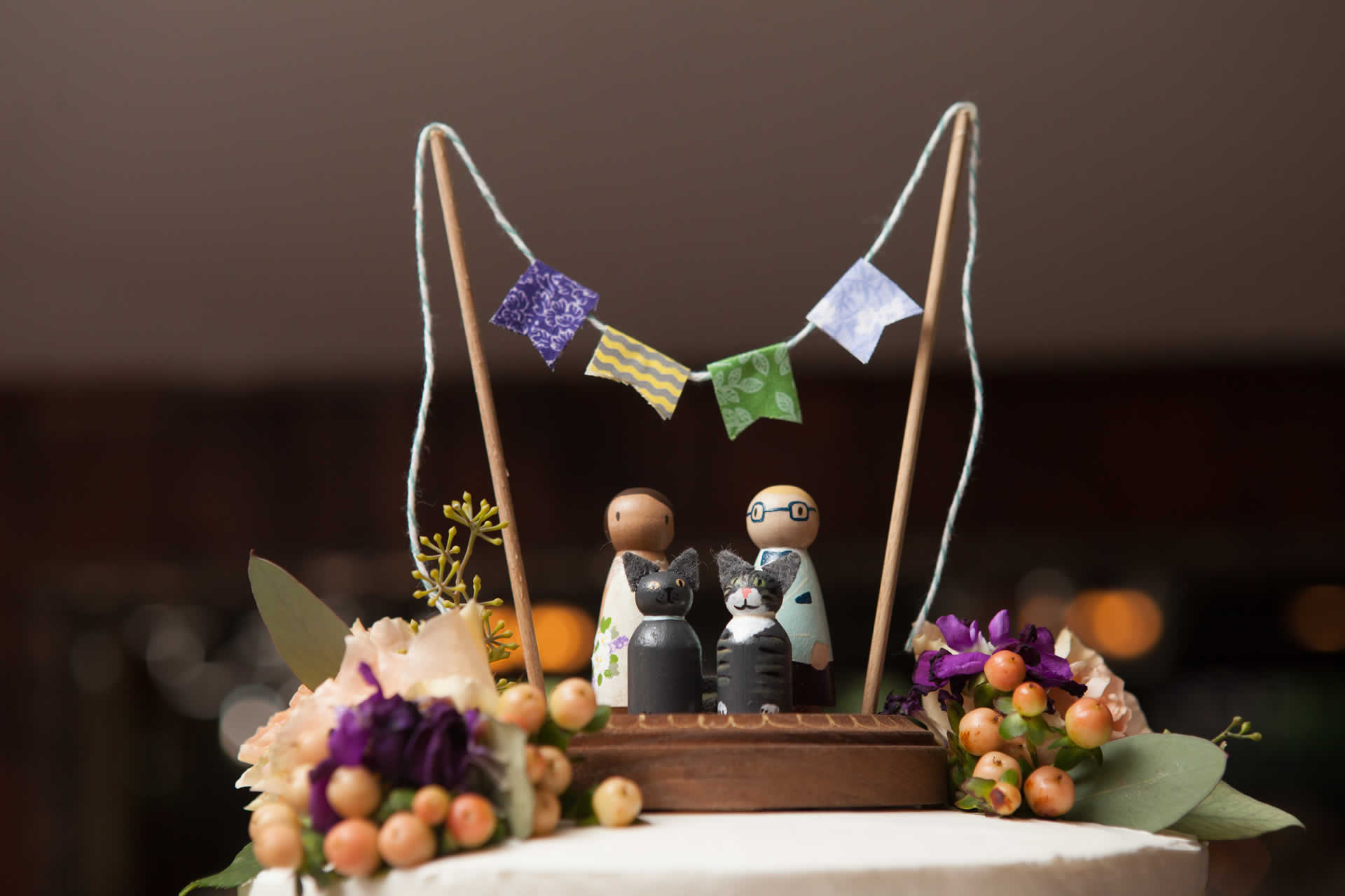 Decoration on top of the wedding cake