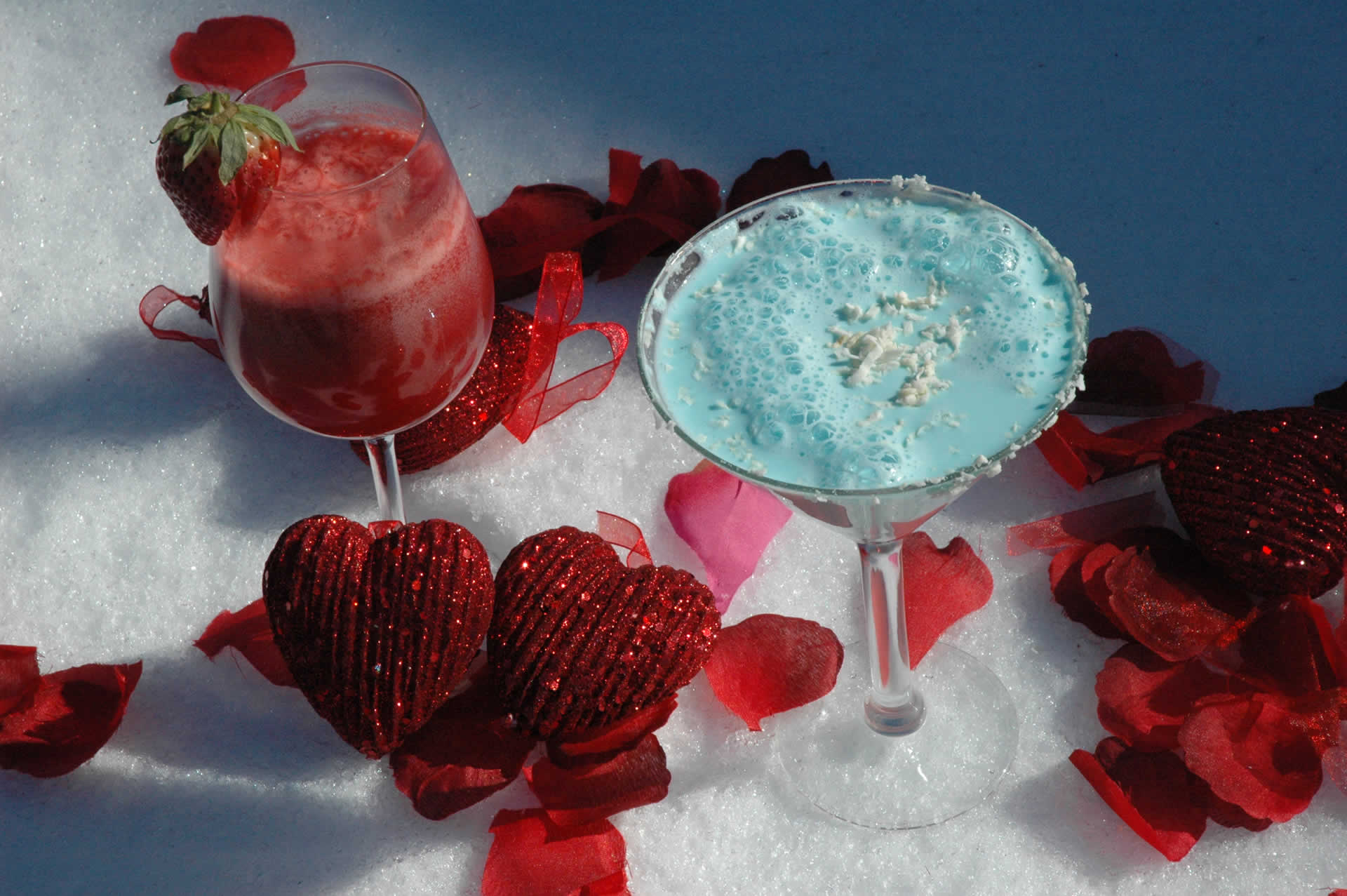 Specialty beverage in snow