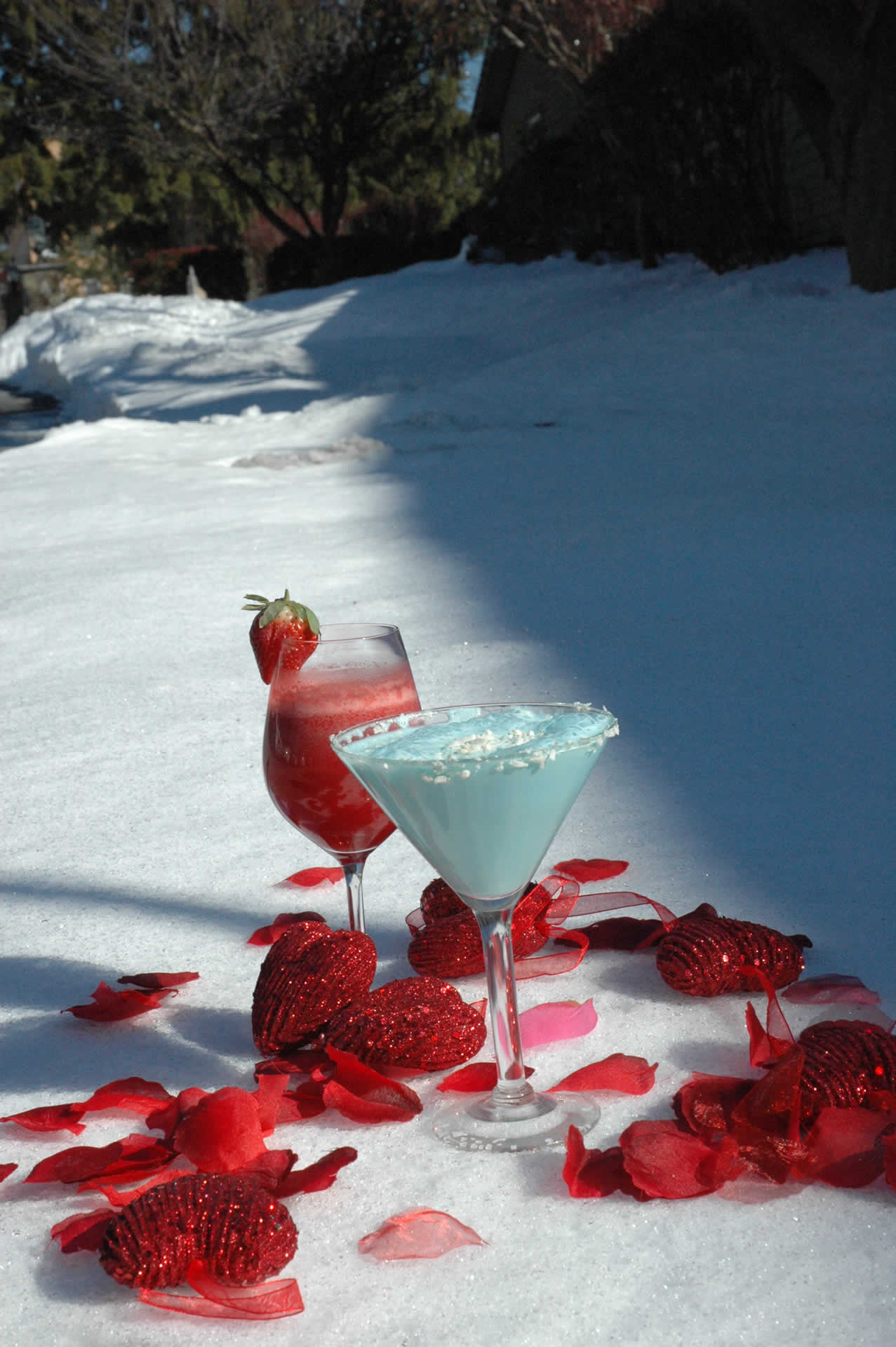 Specialty beverage in snow