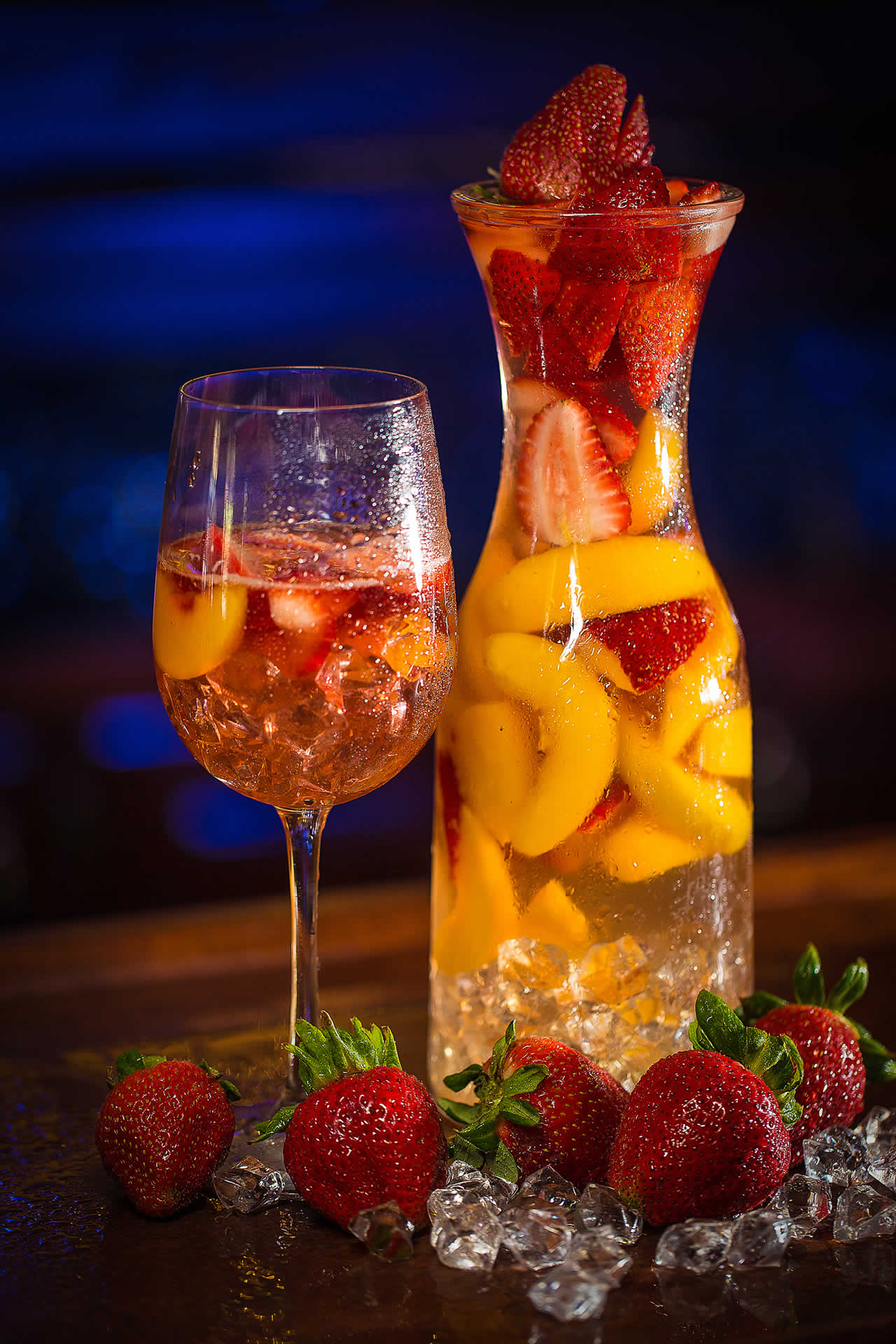 Strawberry/peach beverage