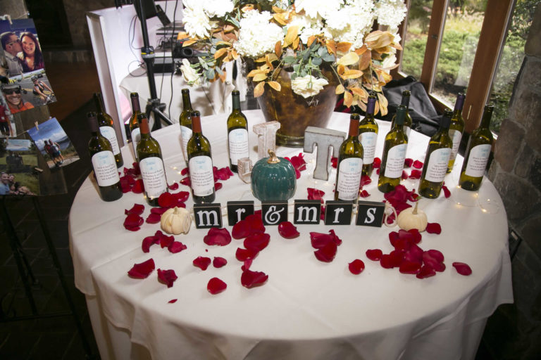 Wine station at the reception