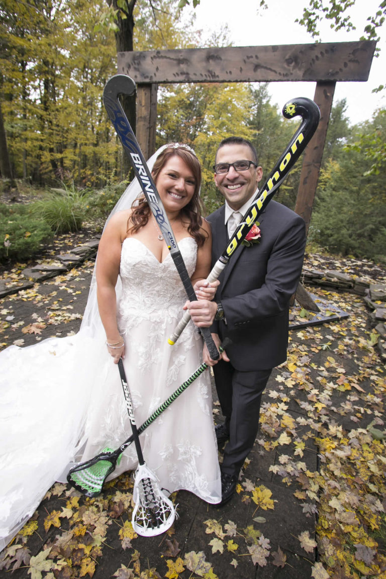 Bride and groom lawnhaven