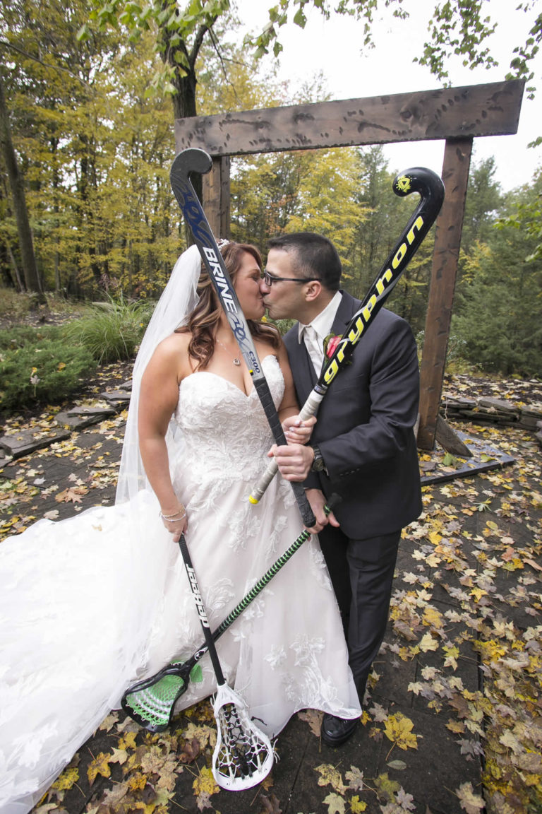 Bride and groom lawnhaven