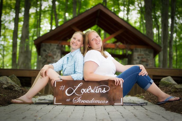 Love wins at Stroudsmoor Country Inn - Couple Posing