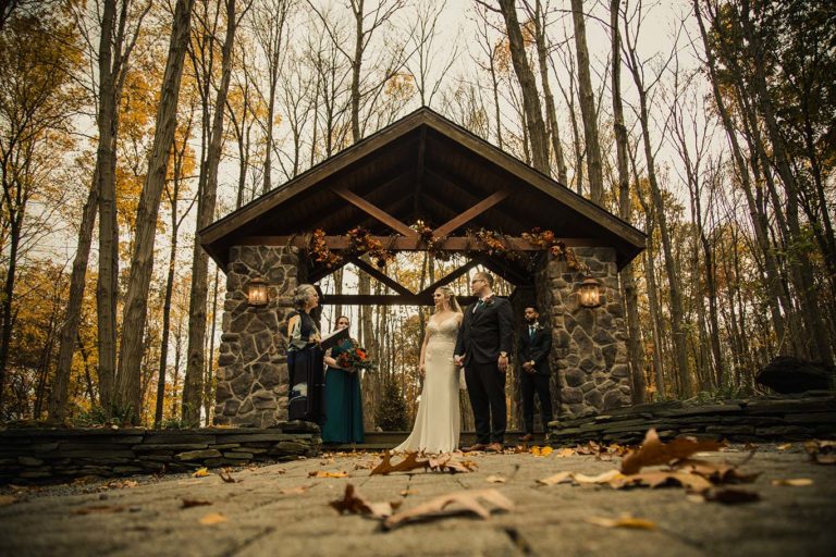 Wedding couple at Woodsgate - Outdoor Wedding