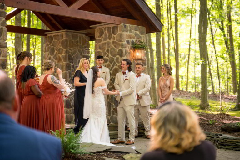 Wedding ceremony - outdoor - exchanging vows