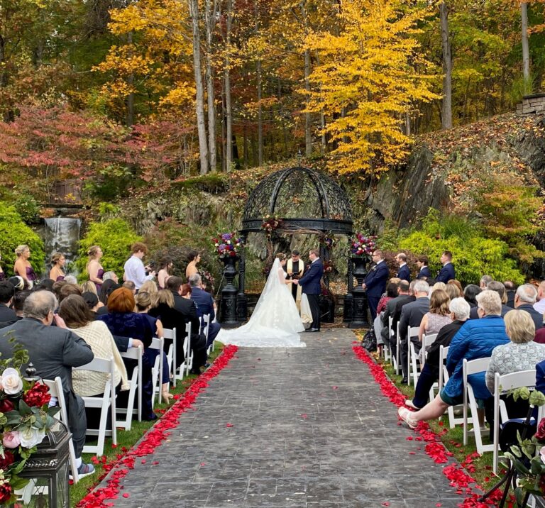 Alexandra Vender and Joseph Biga share vows at Terraview ceremony site